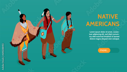 Native Americans Horizontal Banner