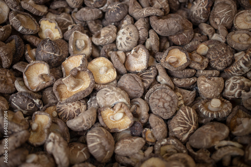 dried mushroom slices food background texture background