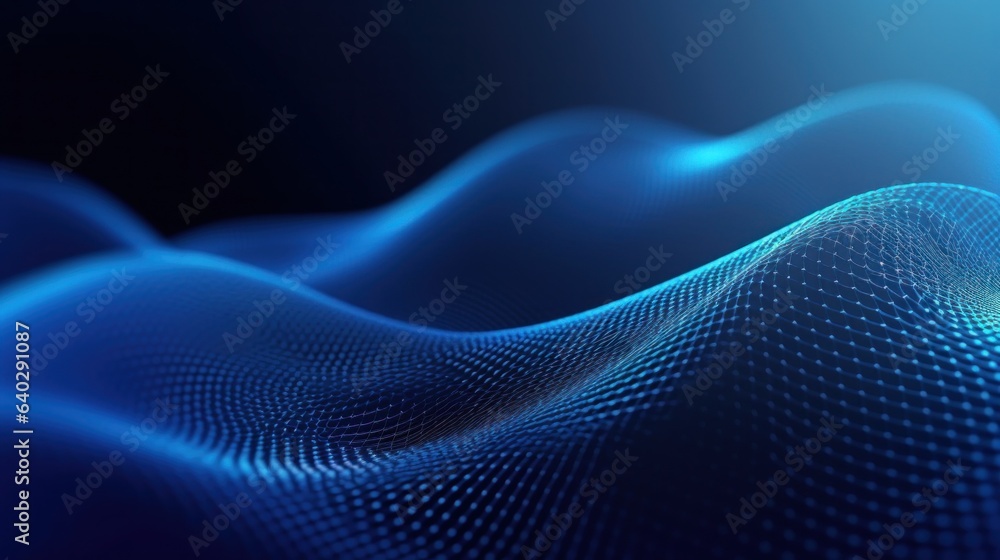 Abstract Blue Technological Mesh, Dynamic Tech Background Abstract Blue Technological Mesh, Dynamic Tech Background