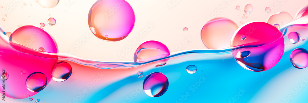 Bunte Tropfen und Blasen als Hintergrund- Generiert mit KI Bunte Tropfen und Blasen als Hintergrund- Generiert mit KI