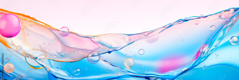 Bunte Tropfen und Blasen als Hintergrund- Generiert mit KI