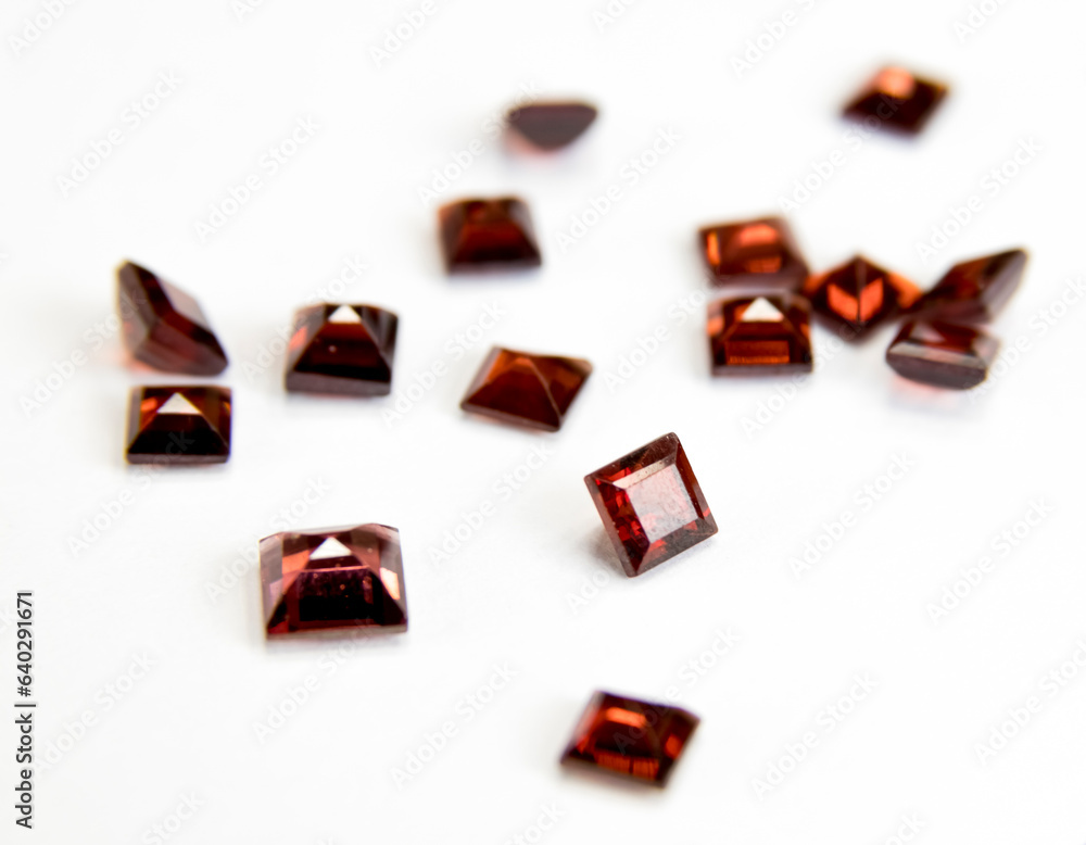 Red gemstones in macro photography. Close up Red gemstones in macro photography. Close up