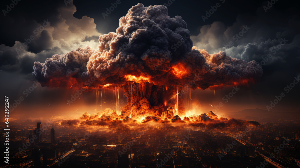 Fototapeta premium Explosive image of a nuclear bomb