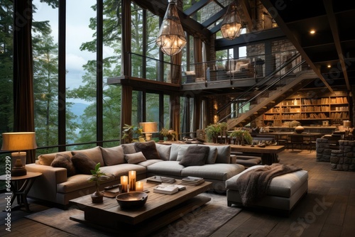 Modern luxury and calming chalet interior © Fred