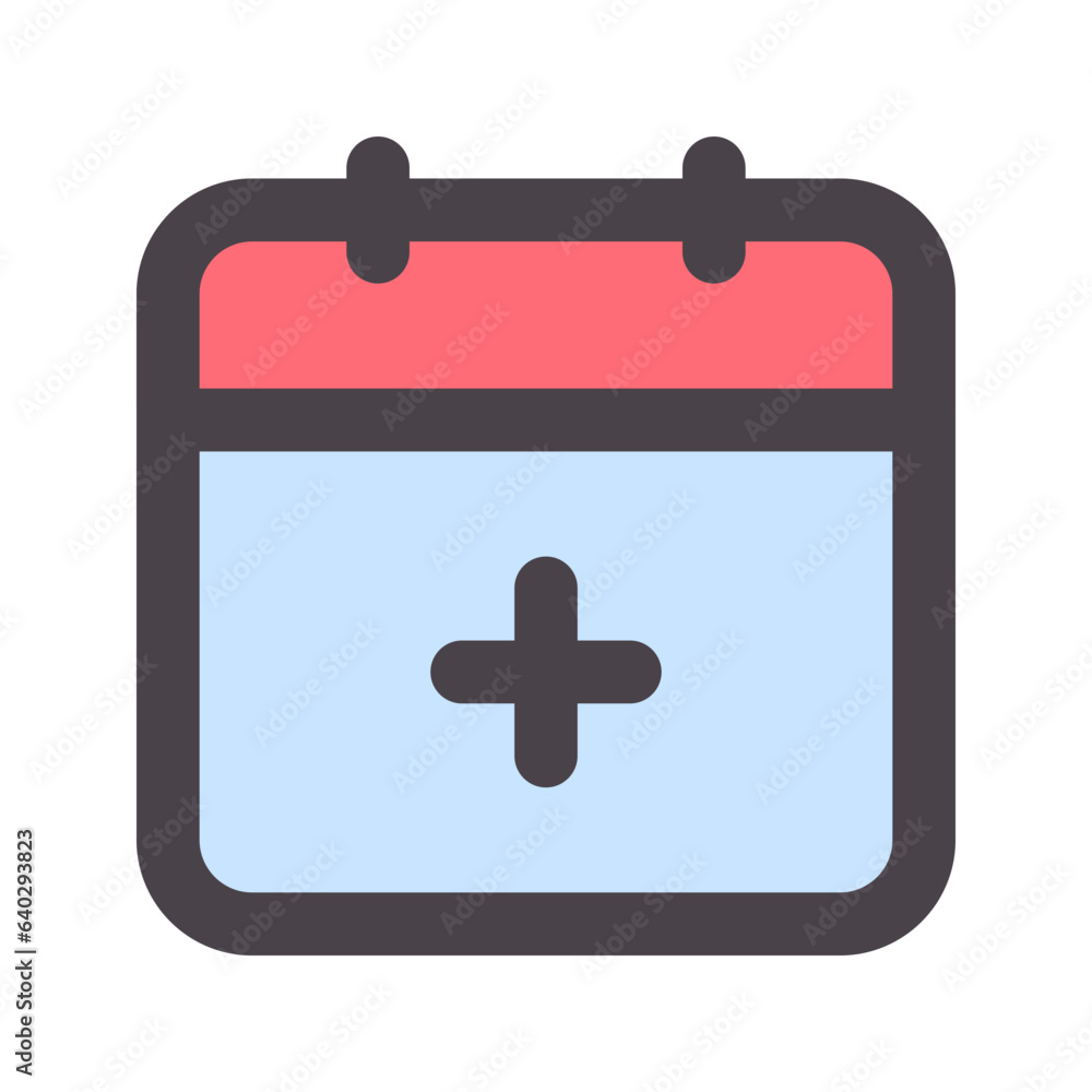 medical appointment flat line icon