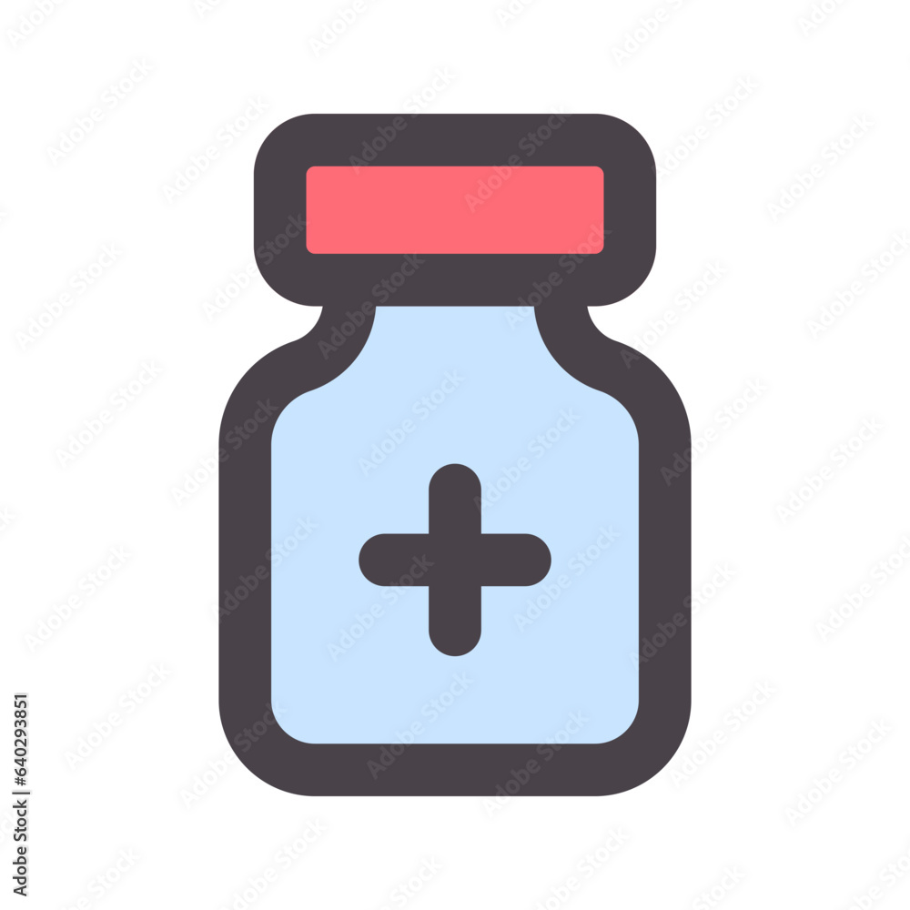 pills bottle flat line icon pills bottle flat line icon