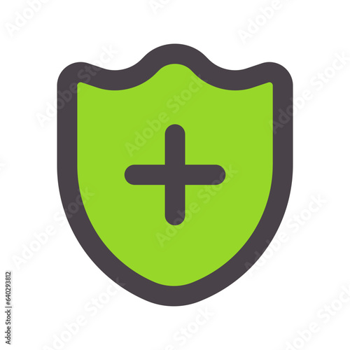 health insurance flat line icon