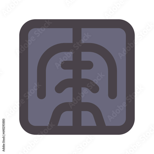 x ray flat line icon