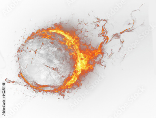 Burning Ball with a Tail VFX Element for Compositing Transparent Background	
