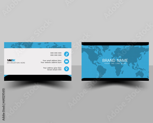 business card Elegant creative abstract size Futuristic illustration vector Template.abstract gradient MockupModern print styli LayoutCreative Minimal rectangle orientation. nd Clean 