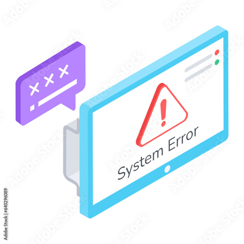 Security and Cybercrimes Isometric Icon