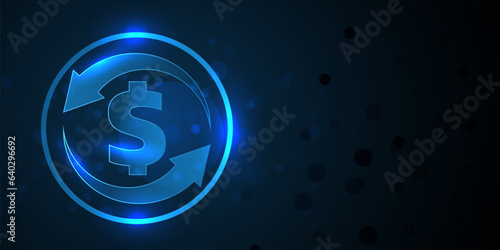US Dollar sign background. Concept of money and success.