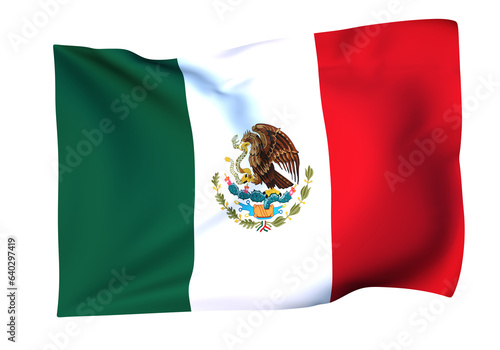 風に揺れるメキシコの国旗