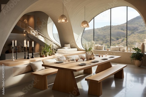 scandinavian modern house interior dining room