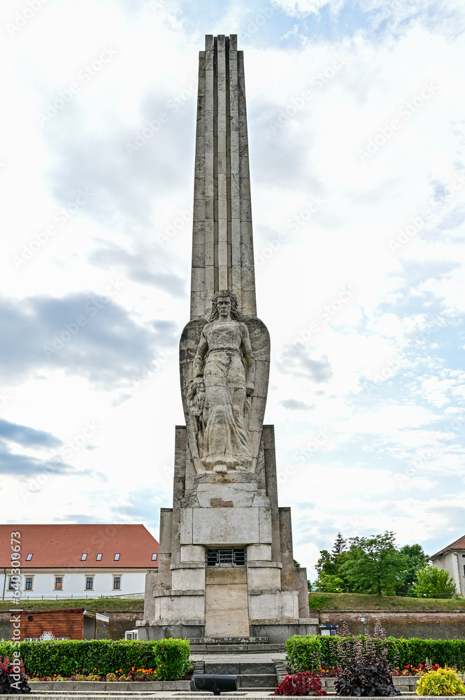 Horea, Closca and Crisan Obelisk bei der Zitadelle Alba Carolina (Karlsburg) in Alba Iulia, Siebenbürgen, Rumänien