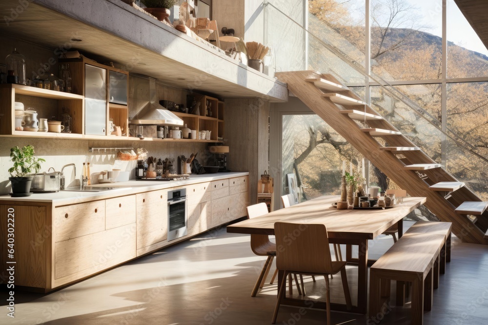 scandinavian modern house interior kitchen