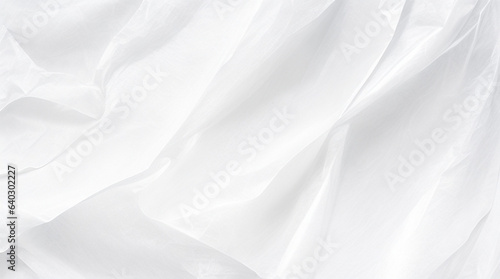 white transparent crumpled and creased plastic poster texture background wet plastic wrap on the white
