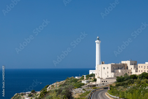 Santa Maria di Leuca lighthouse, Castrignano del Capo, Apulia region, Italy photo