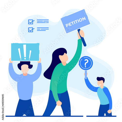 Illustration vector graphic cartoon character of petition