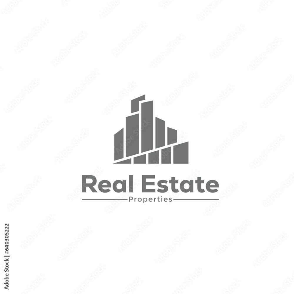 real state logo design icon vector template
