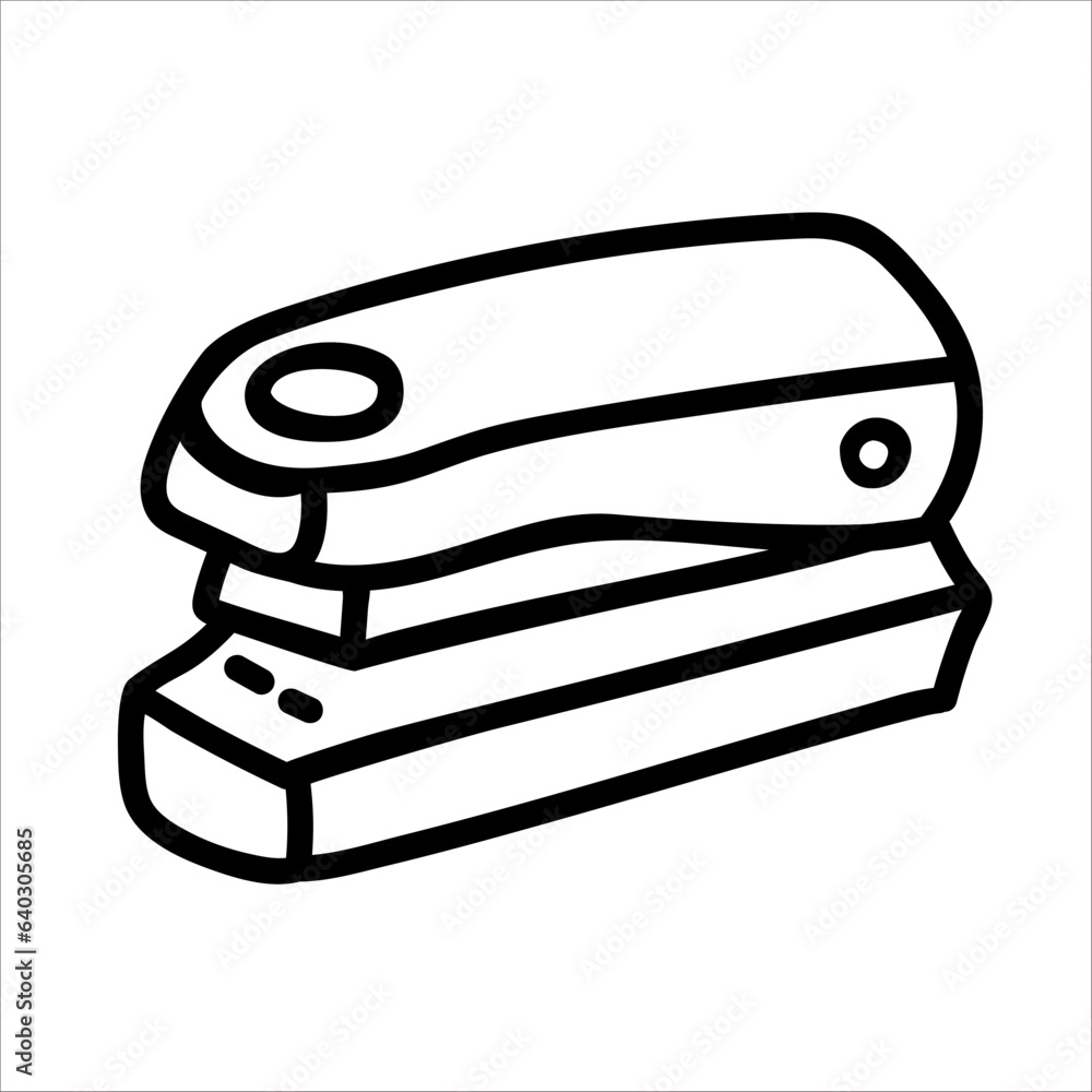 Stapler vector doodle hand drawn illustration isolated on white Stapler vector doodle hand drawn illustration isolated on white