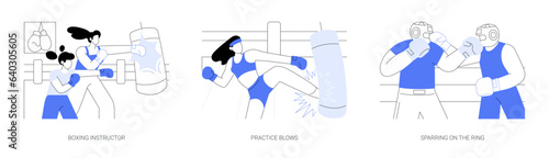 Boxing isolated cartoon vector illustrations se
