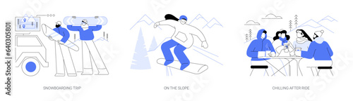 Winter sports isolated cartoon vector illustrations se