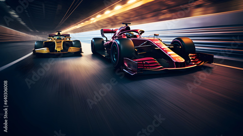 Formula one racing cars competing with each other, f1 race grand prix