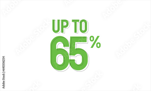 discount upto 65 percent off sale vector, 65 percent off typography vector illustration