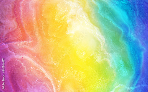 Hintergrund in Regenbogenfarben mit wellenartigen Linien,
die sich wie energetische Lebensadern durch eine abstrakte Farbformation ziehen