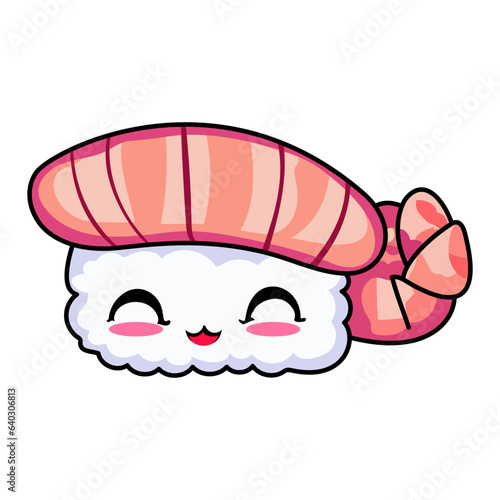salmon sushi red red caviar cute kawaii