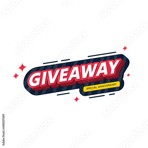 Special Anniversary Giveaway Promo Vector design for promotion or marketing program or brand activation