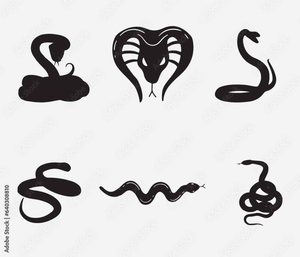 Vetor illustration Reptile snake or serpent flat icon for animal apps and websites Vetor illustration Reptile snake or serpent flat icon for animal apps and websites