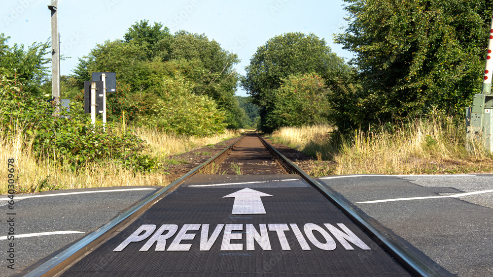 Obraz premium Street Sign to Prevention