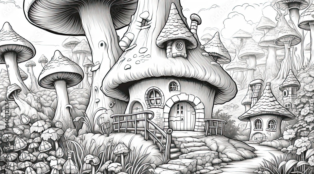 Enter a world of imagination with this delightful scene of a cartoon