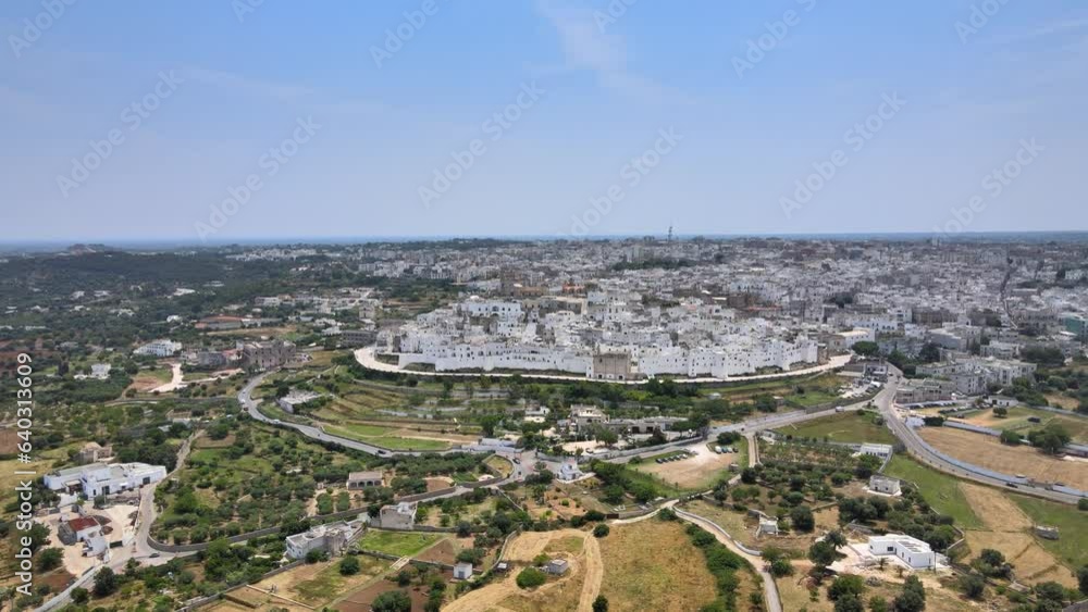 Aerial view of Ostuni, the white city, Puglia, Italy Aerial view of Ostuni, the white city, Puglia, Italy