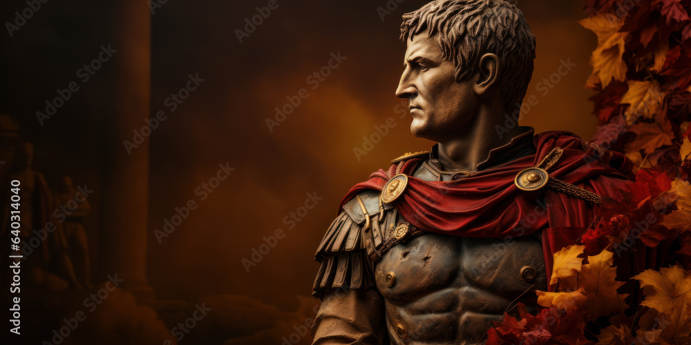 Statue of Gaius Julius Caesar, Roman general and statesman. - obrazy, fototapety, plakaty 