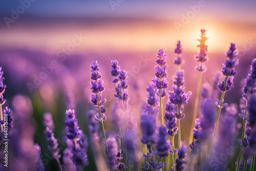 Stretching as far as the eye can see, a lavender field bursts into full bloom, its gentle hues and delicate fragrance enchanting the senses