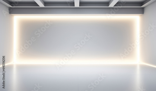 Universal abstract futuristic background with built-in lighting for product presentation