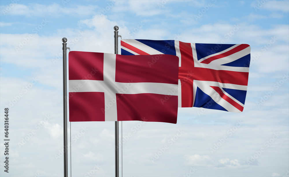 United Kingdom and Denmark flag
