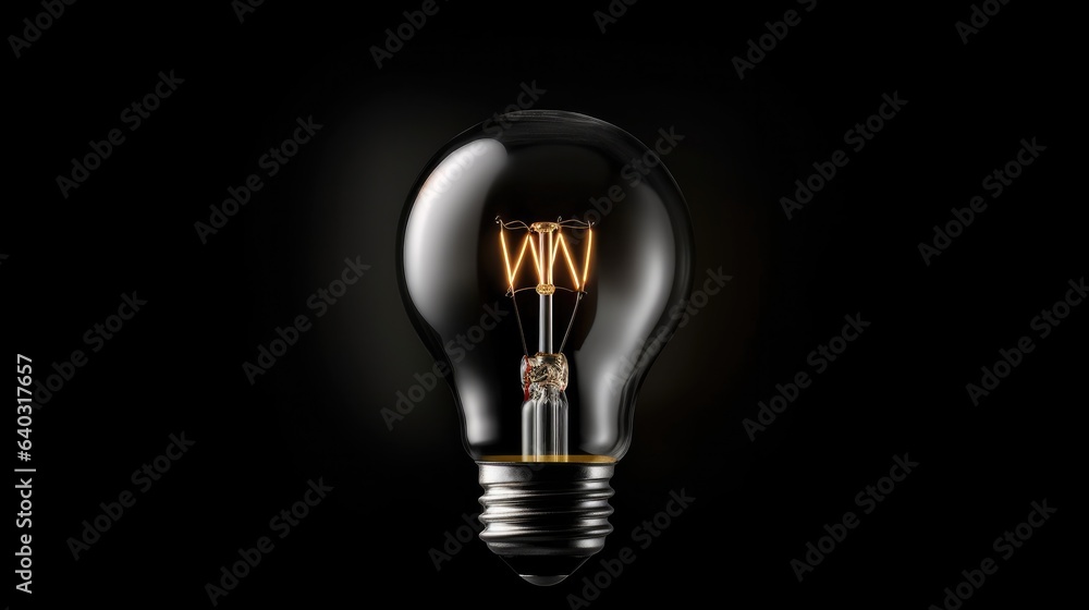 Black light bulb on black background, Background wallpaper, Business concept. Black light bulb on black background, Background wallpaper, Business concept.