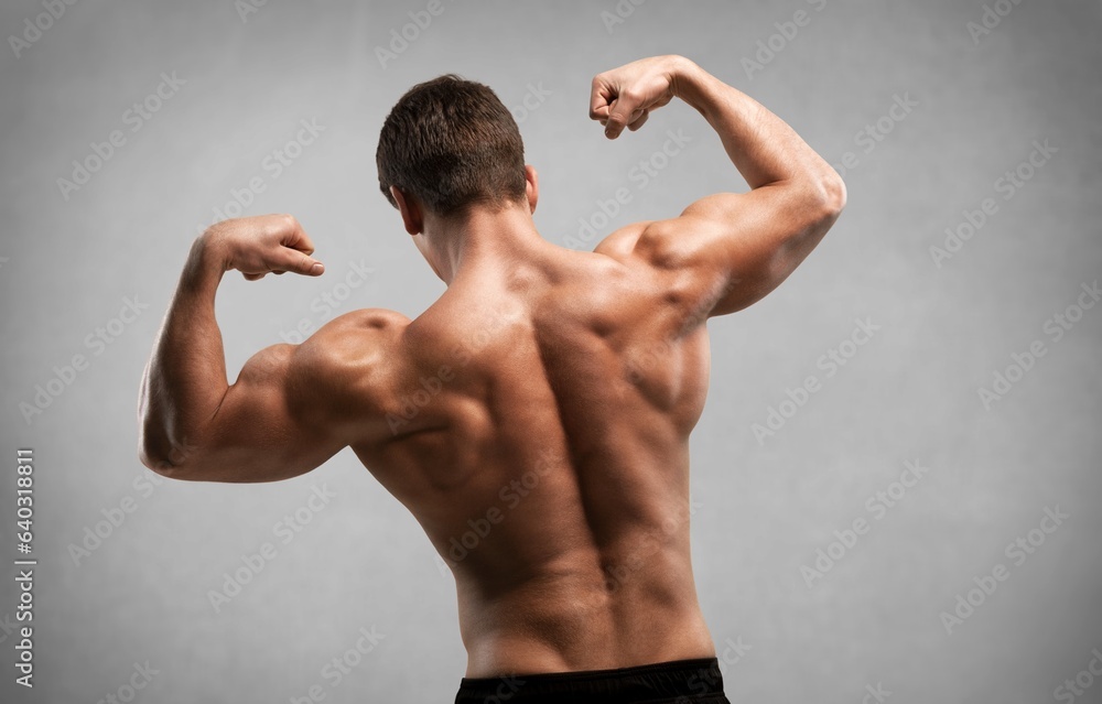 Portrait of bodybuilder sporty young man in studio, Portrait of bodybuilder sporty young man in studio,