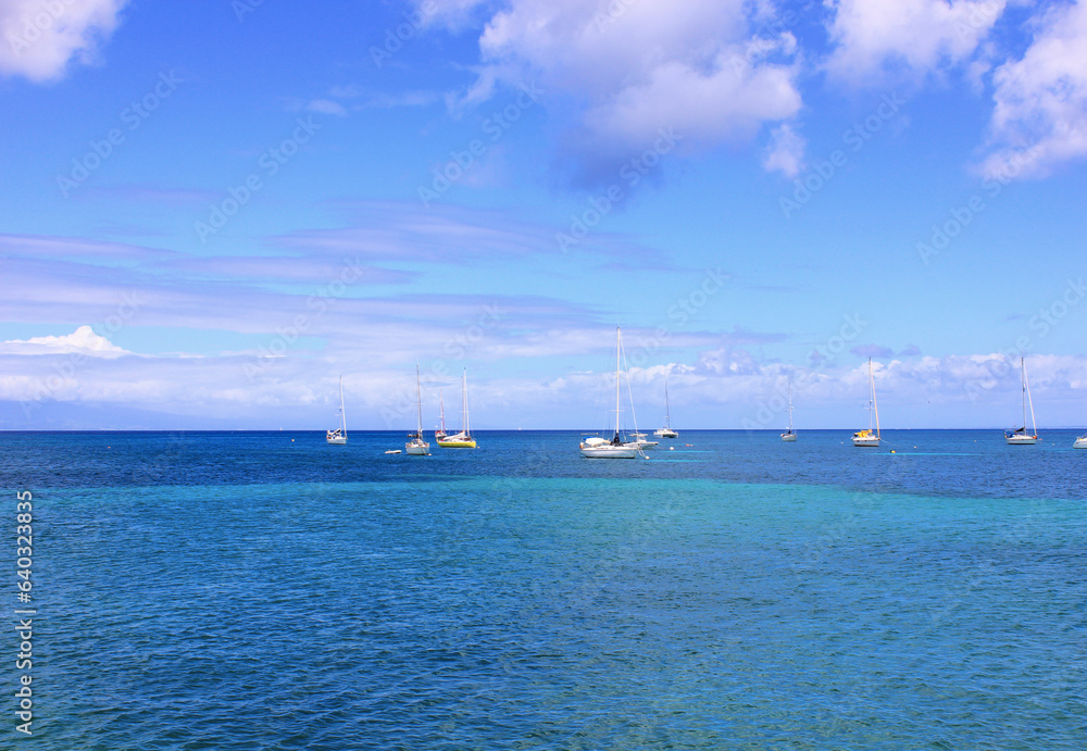 Fototapeta premium Sailboat at exotic see