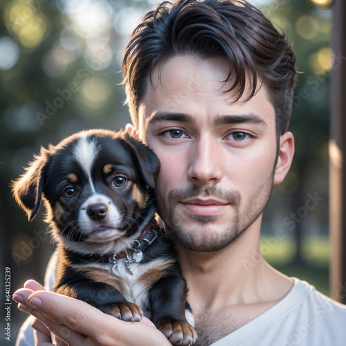 Man's Best Friend: Handsome Guy and his Irresistible Canine Companion