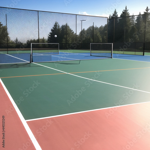 Serving Success: Dynamic Tennis Court and Net © theartcreator