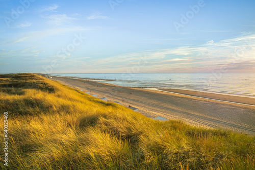 Mesmerizing seascape during sunset in Zeeland, The Netherlands