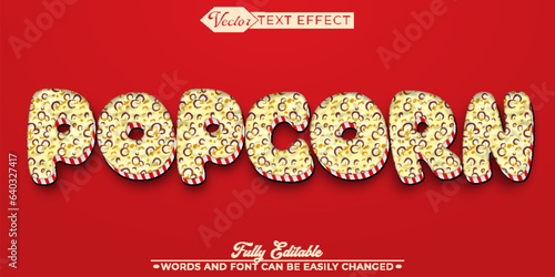 Cartoon Cinema Popcorn Editable Text Effect Template
