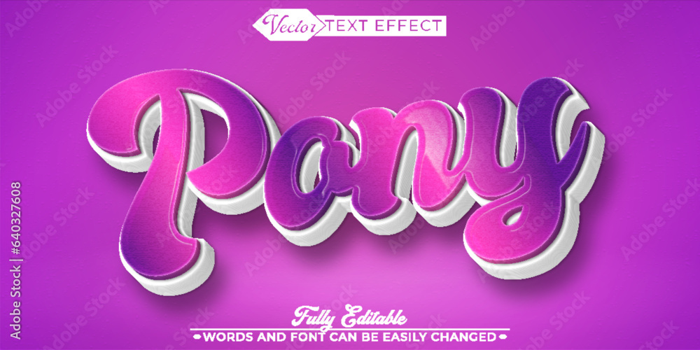Pink Pony Editable Text Effect Template