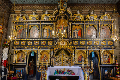 St. Michael Archangel's gothic wooden church, Brunary, Lesser Poland Voivodeship, Poland photo