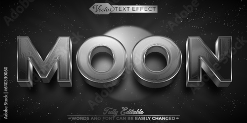 Silver Moon Editable Text Effect Template